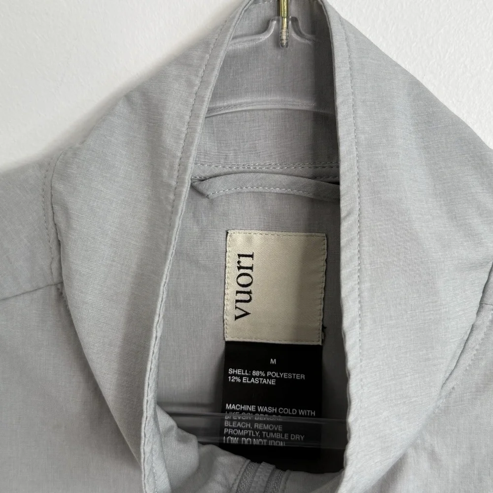 Vuori Venture Track Jacket Mens M Light Gray Full Zip Lightweight Outdoor Gym - Picture 4 of 11